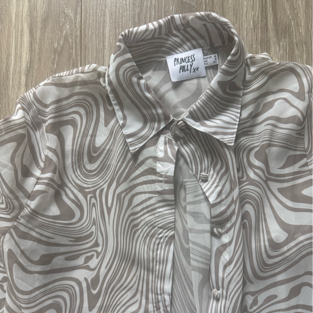 Princess Polly Abstract Patterned Button Down - Picture 2 of 3
